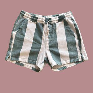 Urban Outfitters Green Stripped Shorts